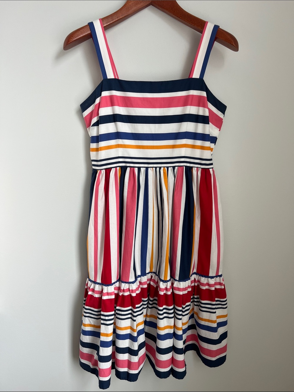 Vince Camuto | Women’s Striped Sundress - Navy, Pink & Yellow #VC8M6860 Size 6